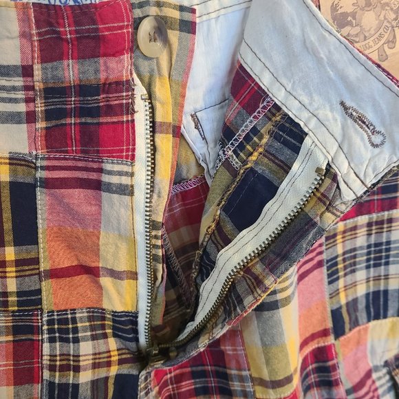 COPY - PLUGG JEAN CO Mens 100% Cotton Cargo Shorts #476116 Size 44 Red Plaid - Picture 5 of 11
